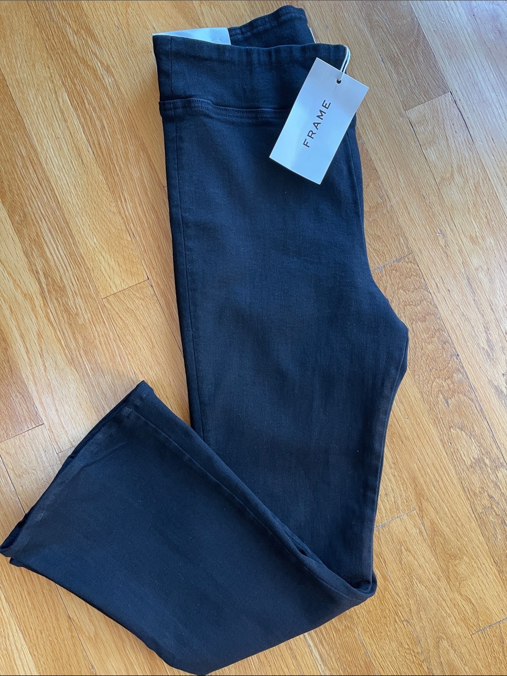 Frame Denim Black Wide-Leg Jeans